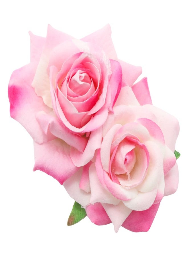 Wuyituart Pink Rose Hair Clip Comb Pink Hair Accessories Flower Bohemia Hairpin - Image 1